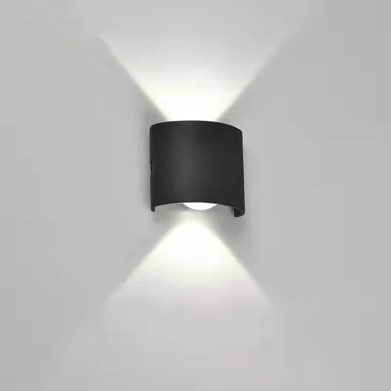 Moderne utendørs bue opp og ned spotlight LED utendørs vanntett vegglampe | Luvikno