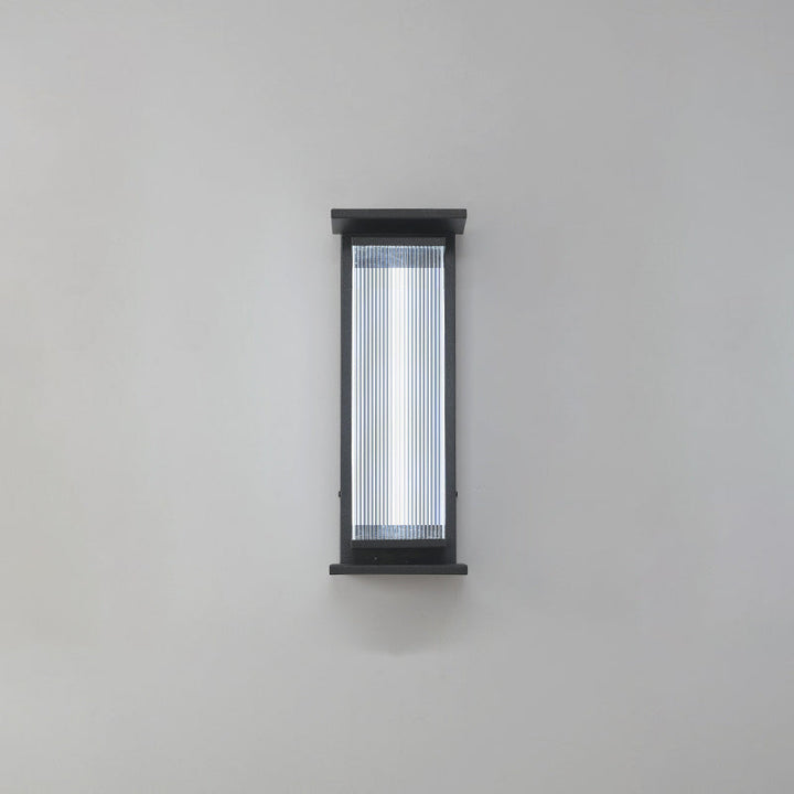 Moderne Minimalistisk Vanntett Rektangulær Rustfritt Stål Akryl LED Vegglygte Lampe For Utendørs Patio | Luvikno