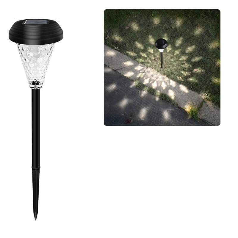 Moderne Solar Glass Cone LED Utendørs Hage Bakkeinnsatts Landskapslys | Luvikno