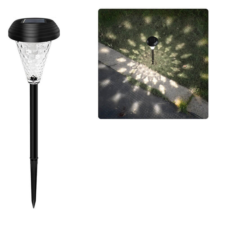 Moderne Solar Glass Cone LED Utendørs Hage Bakkeinnsatts Landskapslys | Luvikno