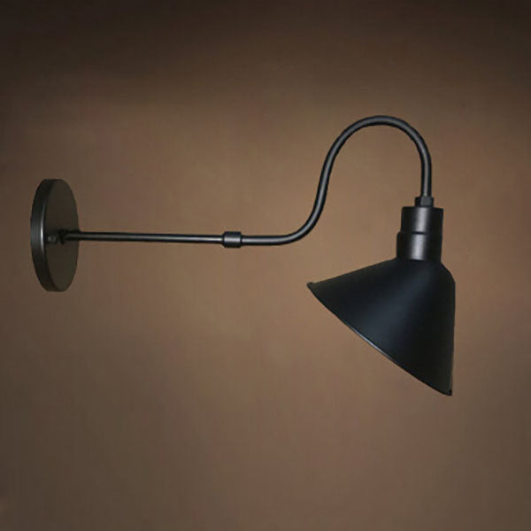 Tradisjonell Vintage Horn Jern 1-Lykt Utendørs Vegglampe For Entré | Luvikno
