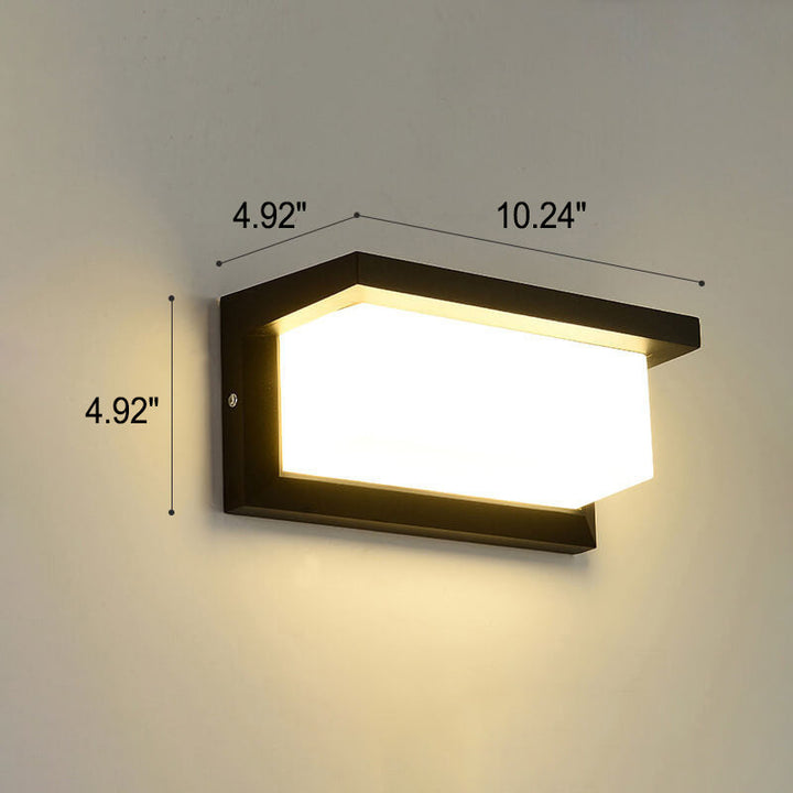 Moderne Kreativ Geometri Aluminium Utendørs Vanntett LED Vegglykt Lampe | Luvikno