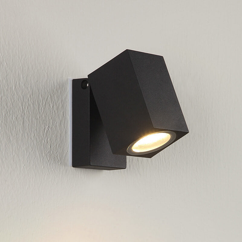 Moderne Utendørs Vanntett Firkantet Spotlight Justerbar Vinkel LED Hage Vegglampe | Luvikno