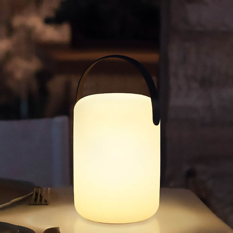 Moderne Enkelhet Plast Rund Kvadratisk Hånd LED Bordlampe For Utendørs Terrasse | Luvikno