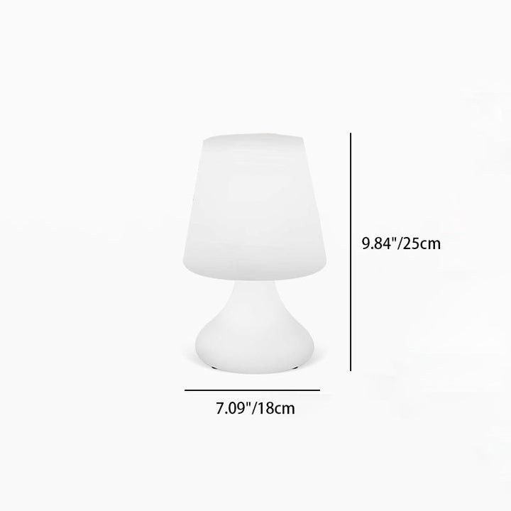 Moderne minimalistisk PE-koppform USB LED bordlampe nattlys for utendørs patio | Luvikno