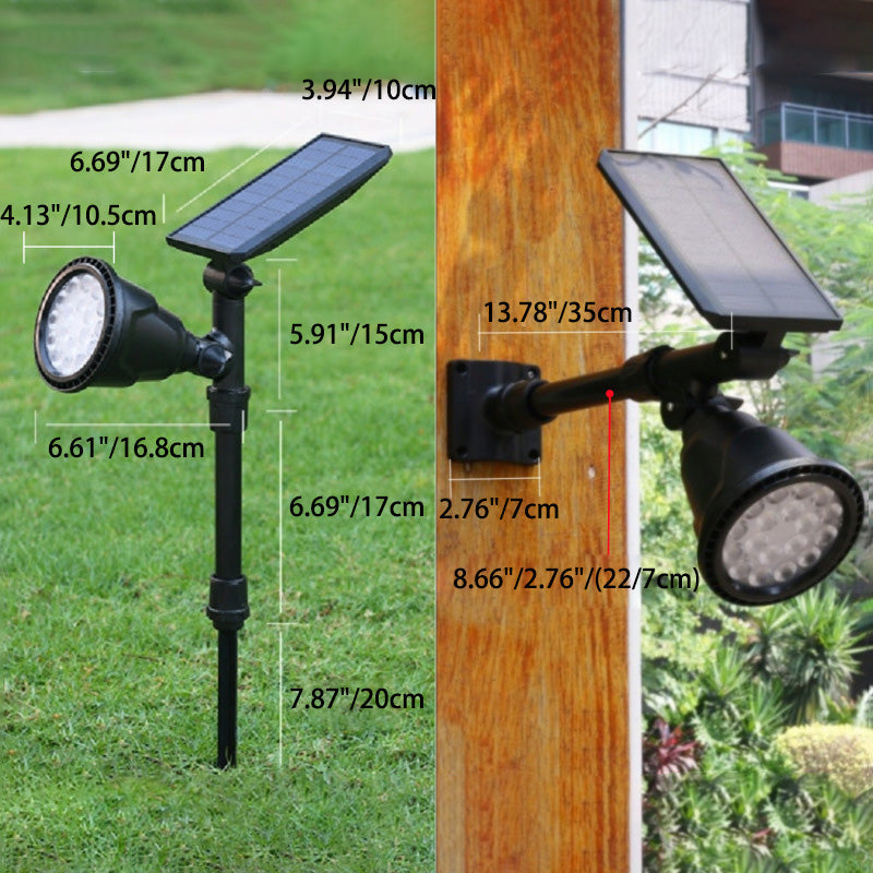 Moderne industriell ABS solvanntett LED spotlight hageinnsettingslys for utendørs patio | Luvikno