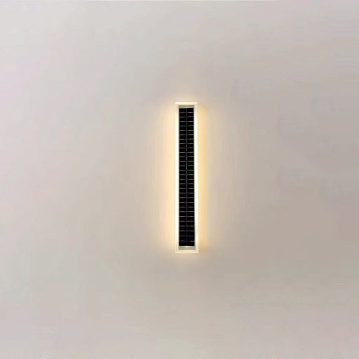 Minimalist Utendørs Solrektangulær Strip Vanntett Patio LED Vegglampe | Luvikno