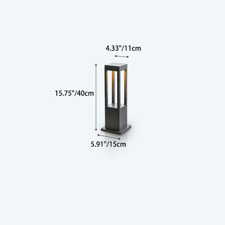 Moderne Minimalistisk Vanntett Sylinder Firkantet Aluminium LED Landskapslys For Hage | Luvikno