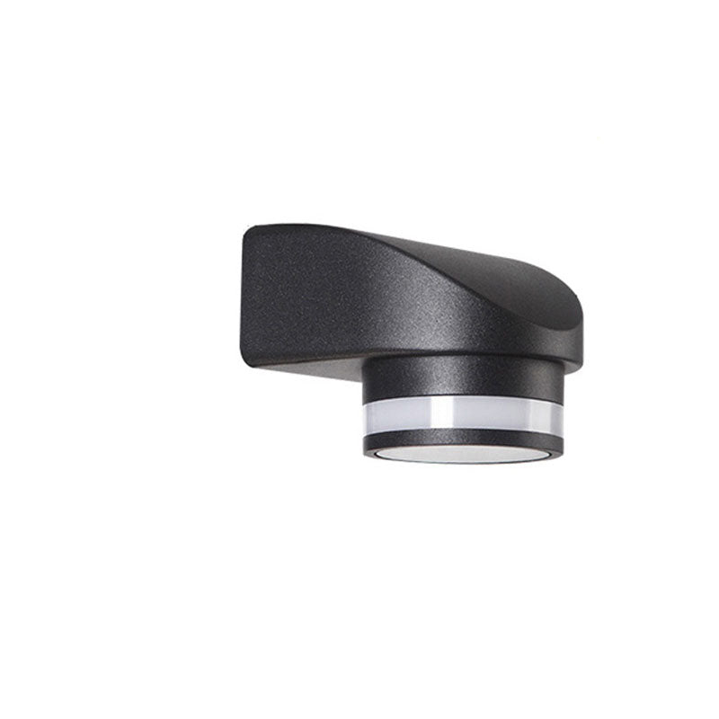 Moderne Sylinderformet Die-Cast Aluminium LED Vanntett Utendørs Hage Vegglampe | Luvikno