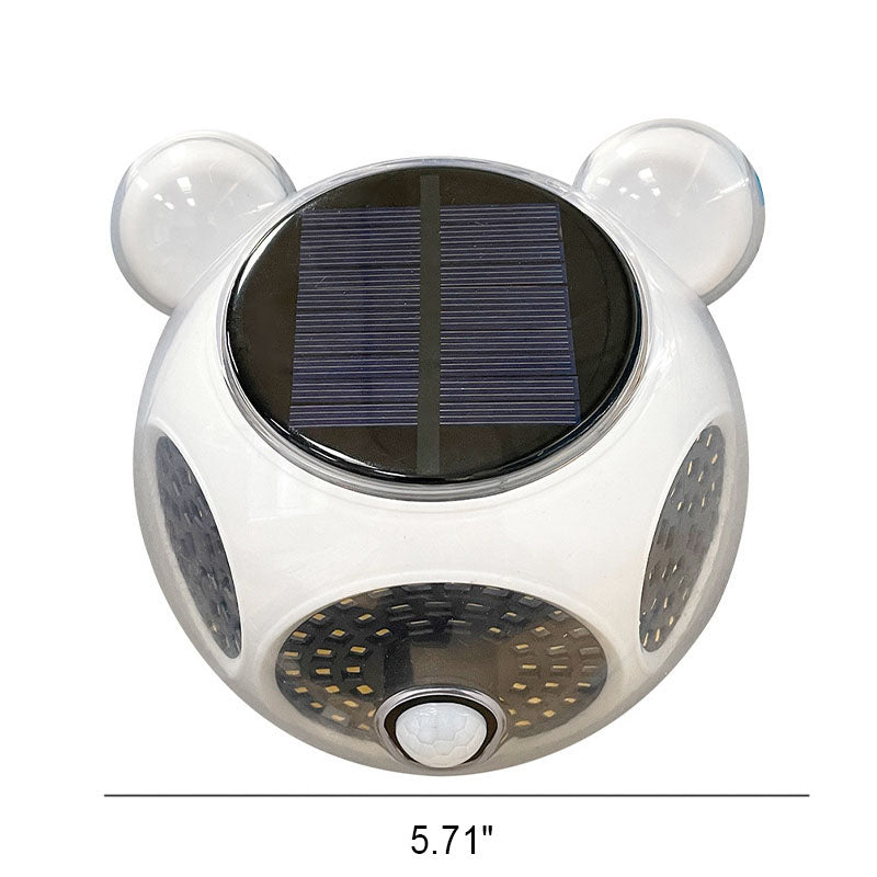 Solar Body Sensor Rund Form LED Patio Utendørs Vegglys Lampe | Luvikno