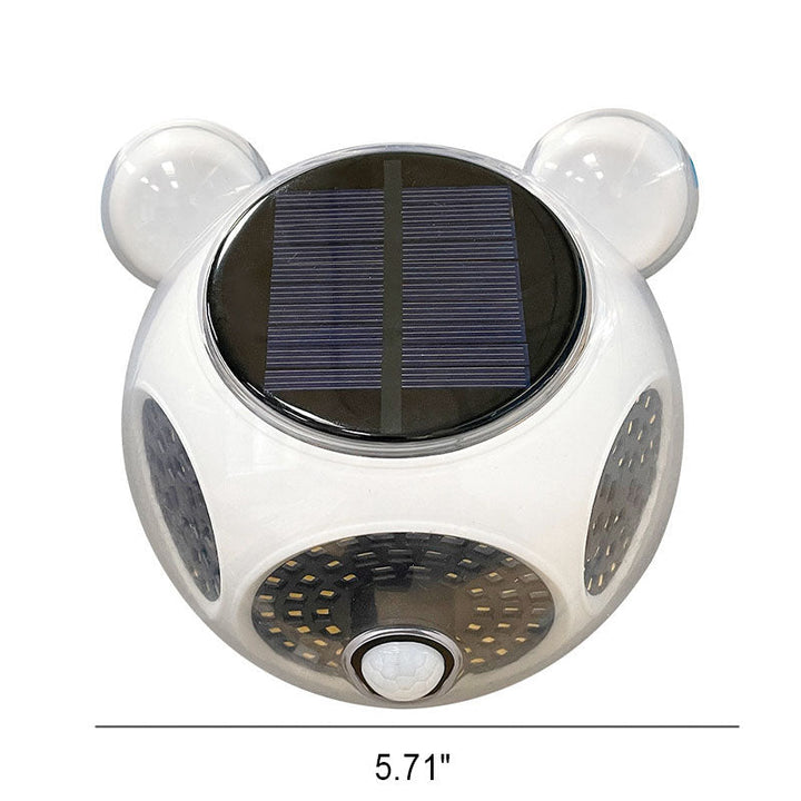 Solar Body Sensor Rund Form LED Patio Utendørs Vegglys Lampe | Luvikno