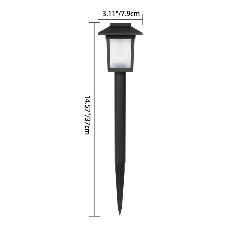 Moderne Minimalistisk Vanntett Solfylt Firkantet ABS PVC LED Utendørs Landskapslys For Hage | Luvikno