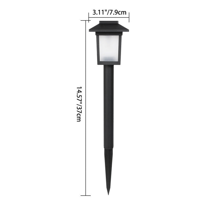 Moderne Minimalistisk Vanntett Solfylt Firkantet ABS PVC LED Utendørs Landskapslys For Hage | Luvikno
