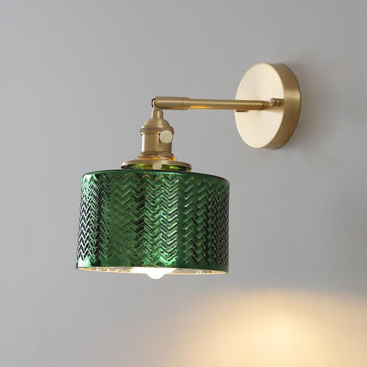 Luvikno | Nordisk Minimalistisk Kreativ Messing Sylinder 1-Lys Vegglampe