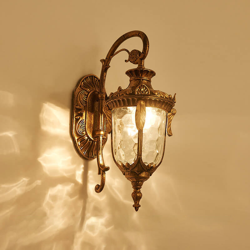 Europeisk Deluxe Lantern Utendørs Vanntett 1-Lys Vegglampe | Luvikno