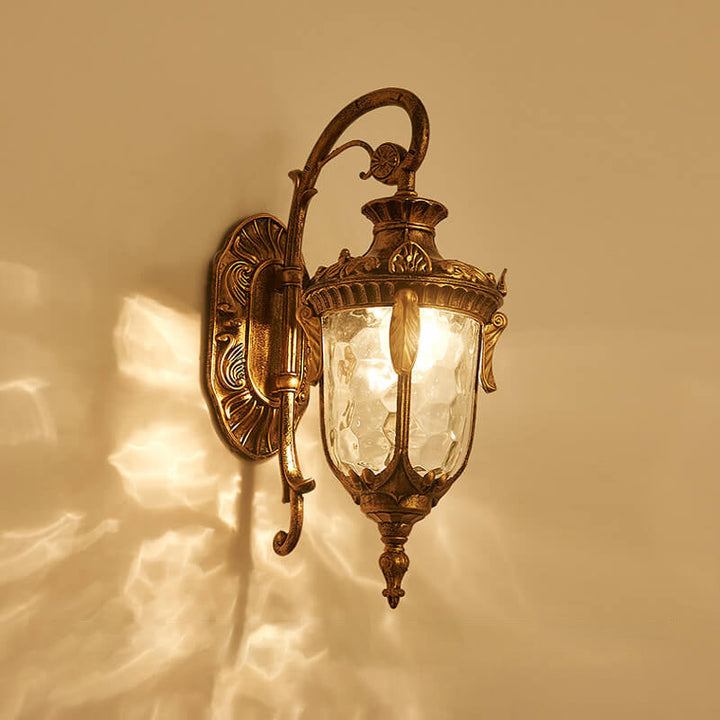 Europeisk Deluxe Lantern Utendørs Vanntett 1-Lys Vegglampe | Luvikno