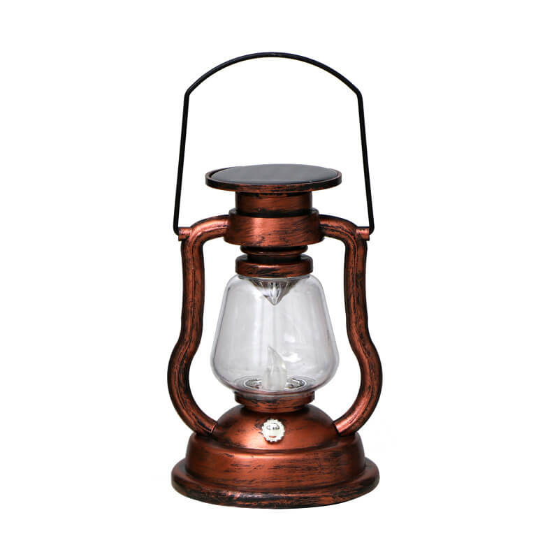 Solar Retro Kerosene Lampe Hest Lampe LED Utendørs Hage Patio Dekorasjon Bærbar Flamme Stearinlys Lys | Luvikno