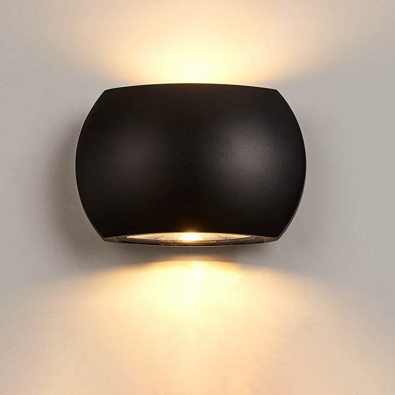 Moderne Industriell Halvsirkel Aluminium LED Utendørs Vegglampe For Hage | Luvikno