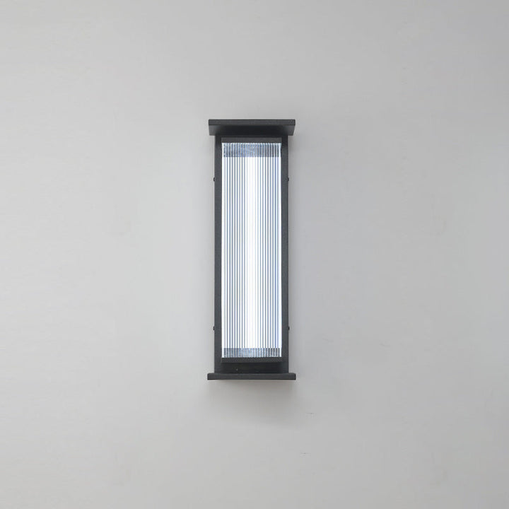 Moderne Minimalistisk Vanntett Rektangulær Rustfritt Stål Akryl LED Vegglygte Lampe For Utendørs Patio | Luvikno