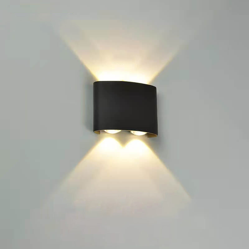 Moderne utendørs bue opp og ned spotlight LED utendørs vanntett vegglampe | Luvikno