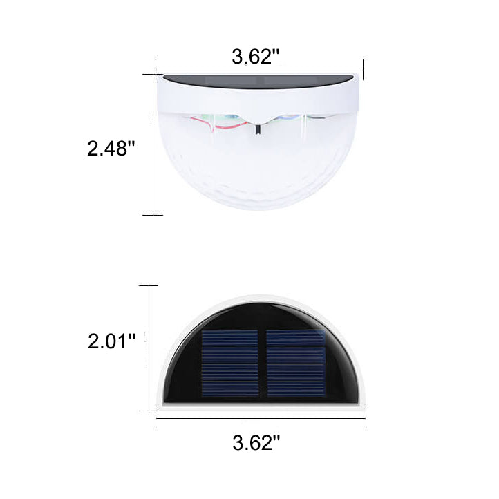 Solar Semi Circle Utendørs Vanntett Lys Skygge Gjerde Vegg Sconce Lampe | Luvikno