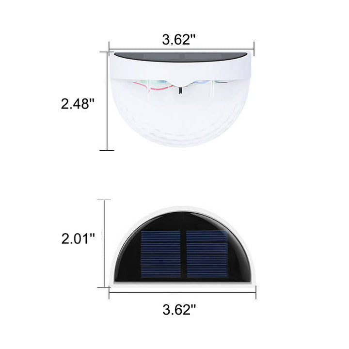 Solar Semi Circle Utendørs Vanntett Lys Skygge Gjerde Vegg Sconce Lampe | Luvikno