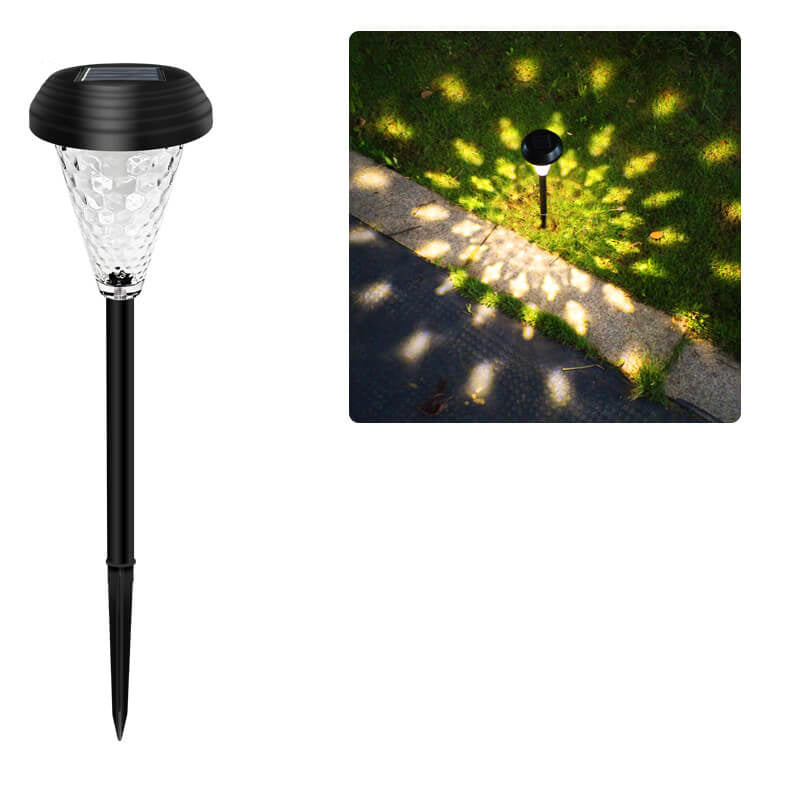 Moderne Solar Glass Cone LED Utendørs Hage Bakkeinnsatts Landskapslys | Luvikno