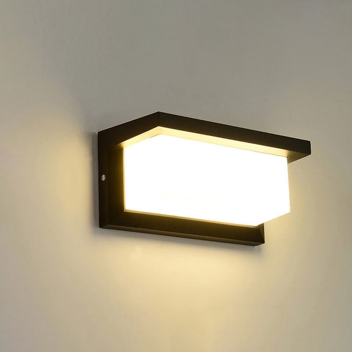 Moderne Kreativ Geometri Aluminium Utendørs Vanntett LED Vegglykt Lampe | Luvikno