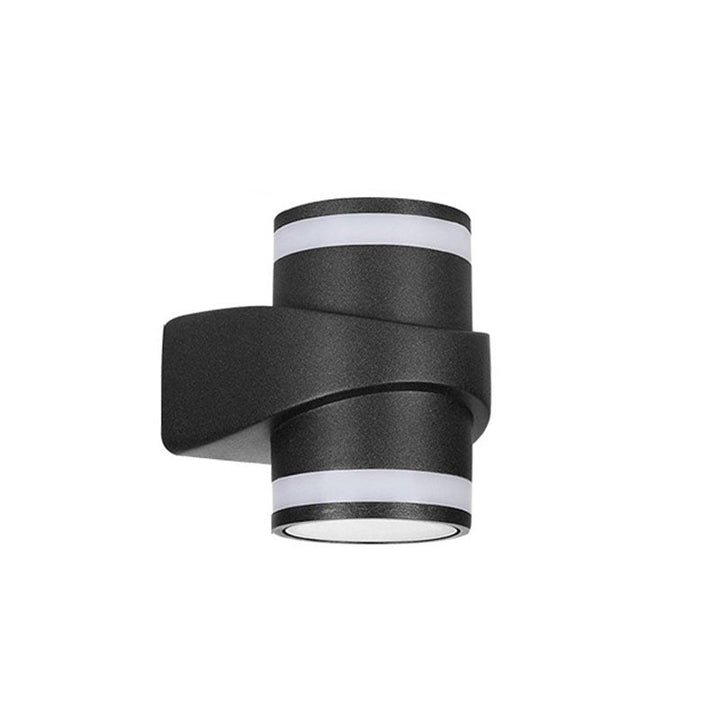 Moderne Sylinderformet Die-Cast Aluminium LED Vanntett Utendørs Hage Vegglampe | Luvikno