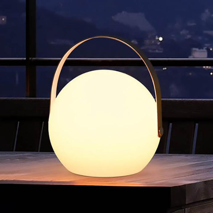 Moderne Enkelhet Plast Rund Kvadratisk Hånd LED Bordlampe For Utendørs Terrasse | Luvikno