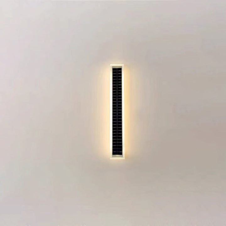 Minimalist Utendørs Solrektangulær Strip Vanntett Patio LED Vegglampe | Luvikno
