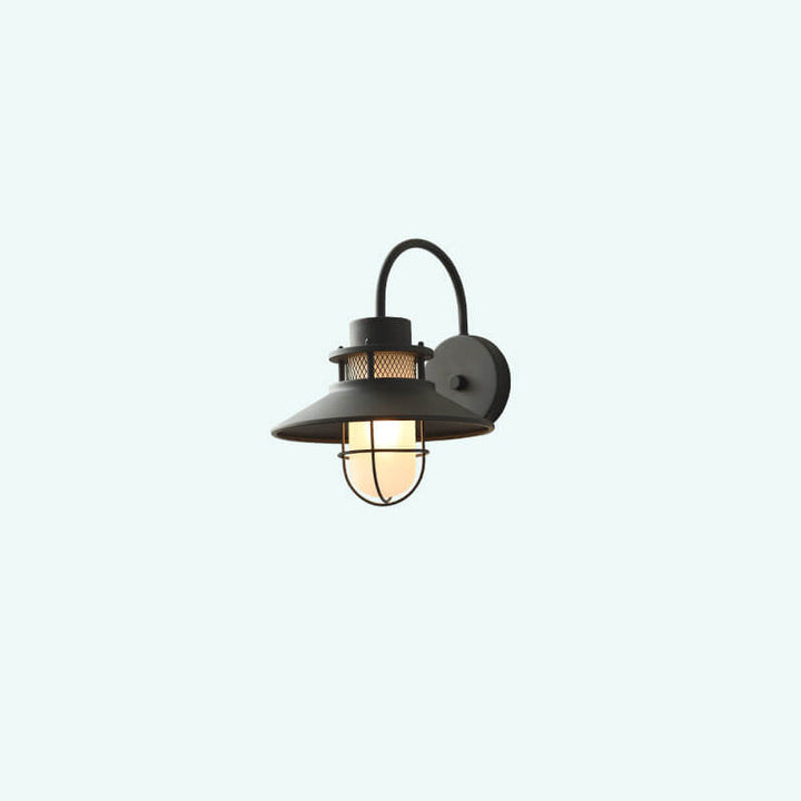 Utendørs Vanntett Jernkropp 1-Lys Utendørs Vegglampe | Luvikno