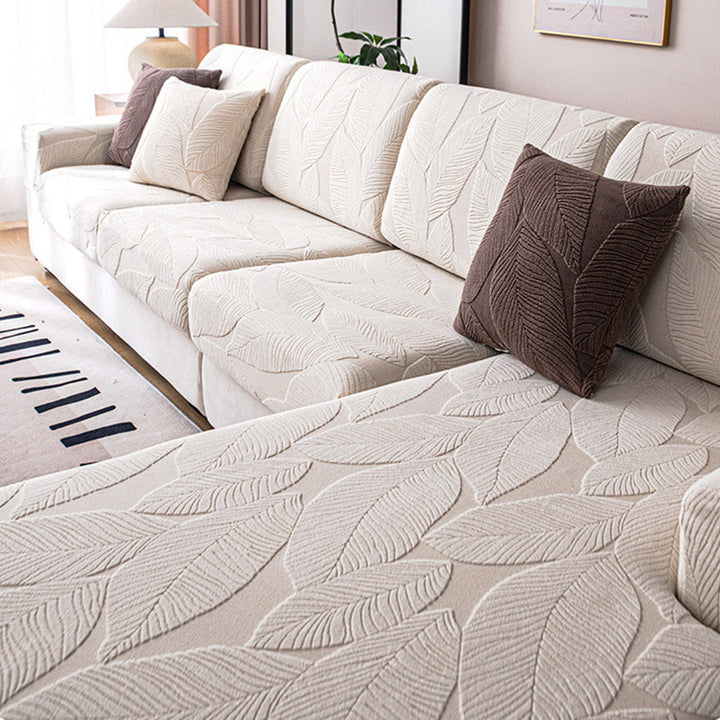 Moderne Leaf Jacquard Vanntett Anti-Ripe Sofa Dekken | Luvikno
