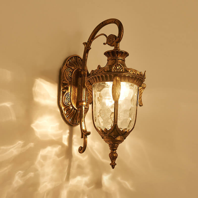 Europeisk Deluxe Lantern Utendørs Vanntett 1-Lys Vegglampe | Luvikno