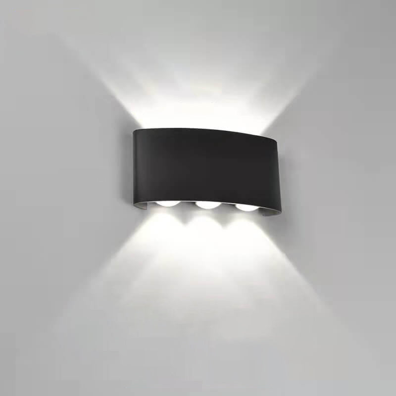 Moderne utendørs bue opp og ned spotlight LED utendørs vanntett vegglampe | Luvikno