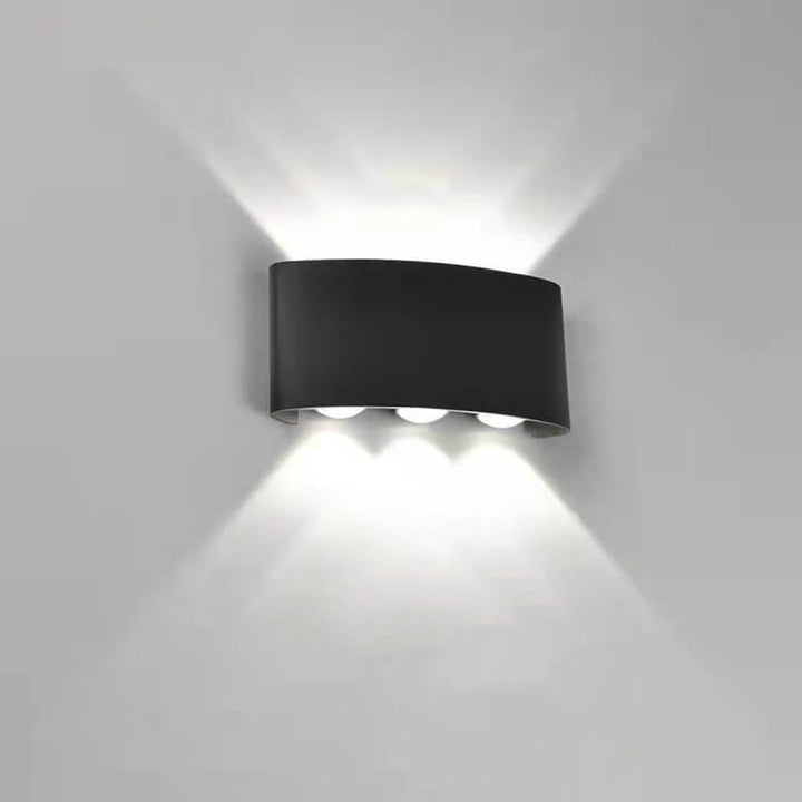 Moderne utendørs bue opp og ned spotlight LED utendørs vanntett vegglampe | Luvikno