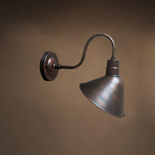 Tradisjonell Vintage Horn Jern 1-Lykt Utendørs Vegglampe For Entré | Luvikno