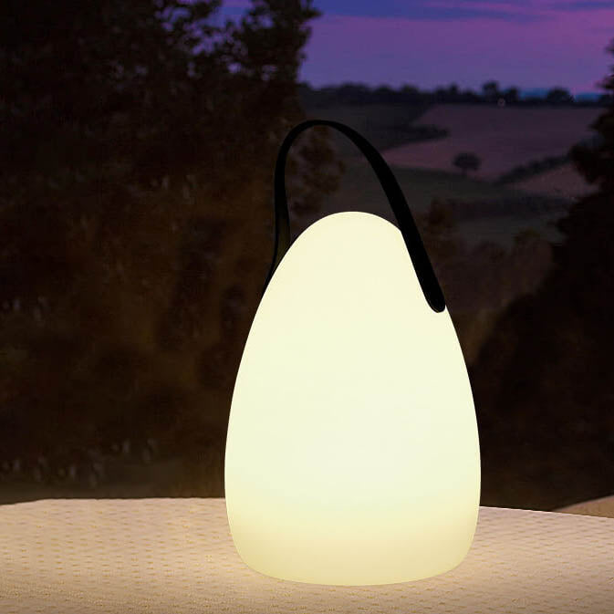 Moderne Enkelhet Plast Rund Kvadratisk Hånd LED Bordlampe For Utendørs Terrasse | Luvikno