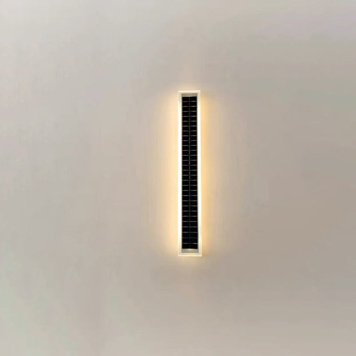 Minimalist Utendørs Solrektangulær Strip Vanntett Patio LED Vegglampe | Luvikno