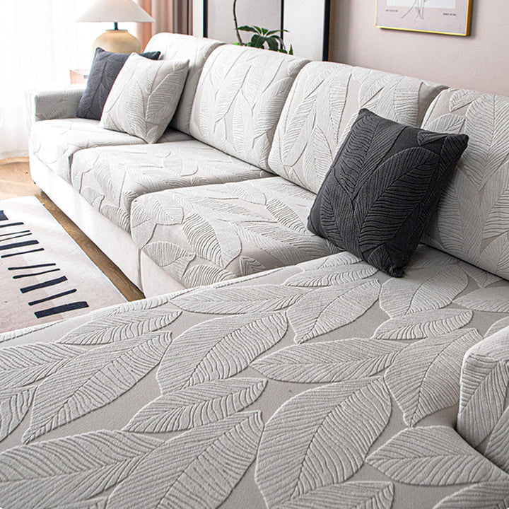Moderne Leaf Jacquard Vanntett Anti-Ripe Sofa Dekken | Luvikno