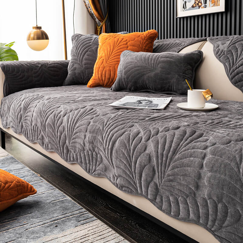 Leaf Cotton Mat Anti-scratch Protective Couch Cover 70x210 | Luvikno