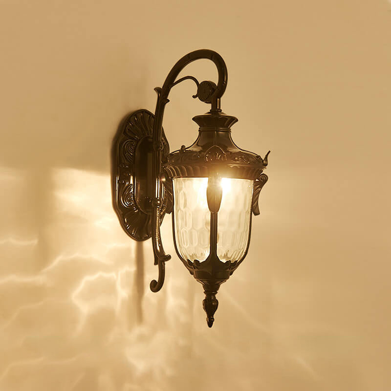 Europeisk Deluxe Lantern Utendørs Vanntett 1-Lys Vegglampe | Luvikno