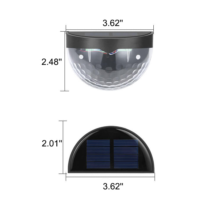 Solar Semi Circle Utendørs Vanntett Lys Skygge Gjerde Vegg Sconce Lampe | Luvikno