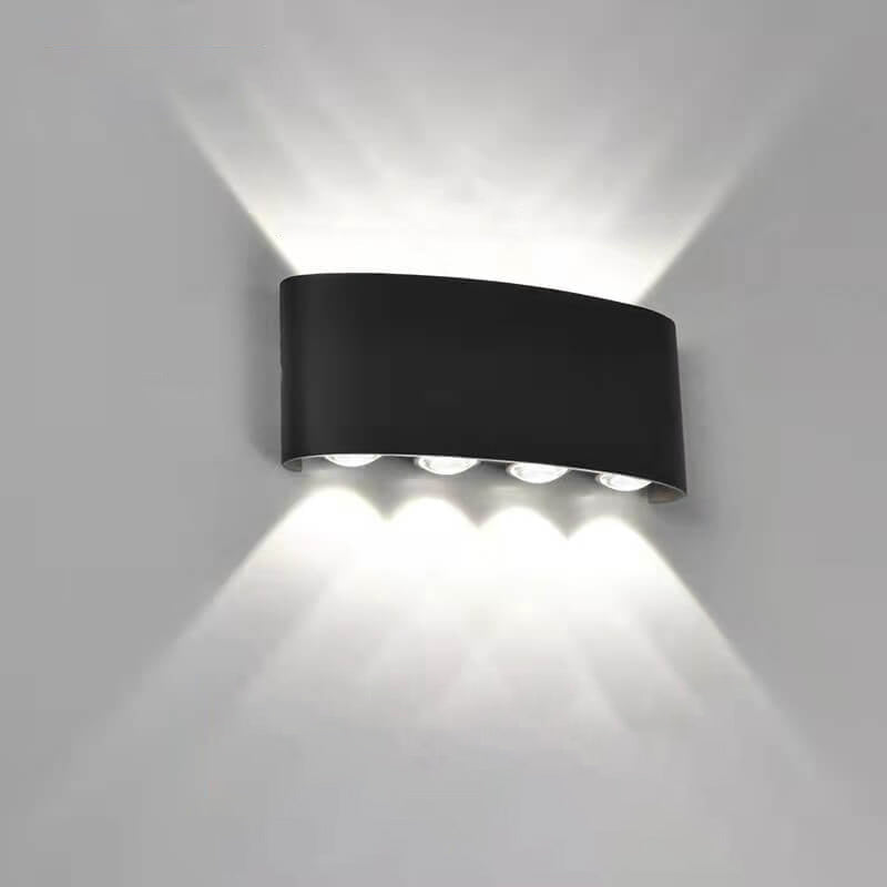 Moderne utendørs bue opp og ned spotlight LED utendørs vanntett vegglampe | Luvikno
