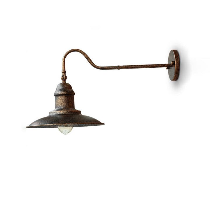 Tradisjonell Vintage Horn Jern 1-Lykt Utendørs Vegglampe For Entré | Luvikno