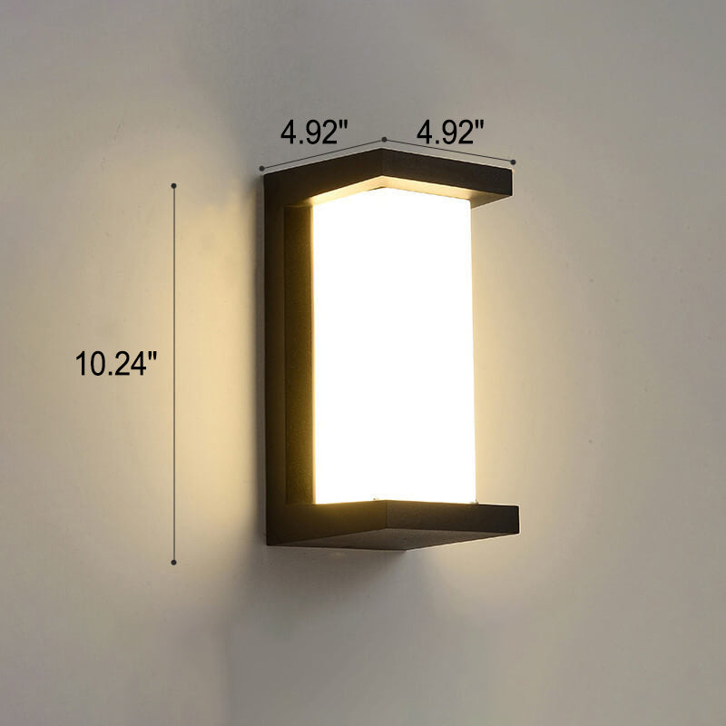 Moderne Kreativ Geometri Aluminium Utendørs Vanntett LED Vegglykt Lampe | Luvikno