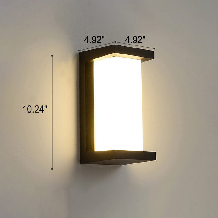 Moderne Kreativ Geometri Aluminium Utendørs Vanntett LED Vegglykt Lampe | Luvikno