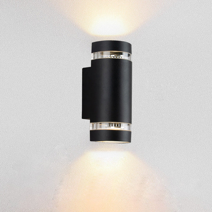Samtidig industriell vanntett aluminiumsylinder LED opp og ned lyssterk spotlight vegglampe for utendørs terrasse | Luvikno
