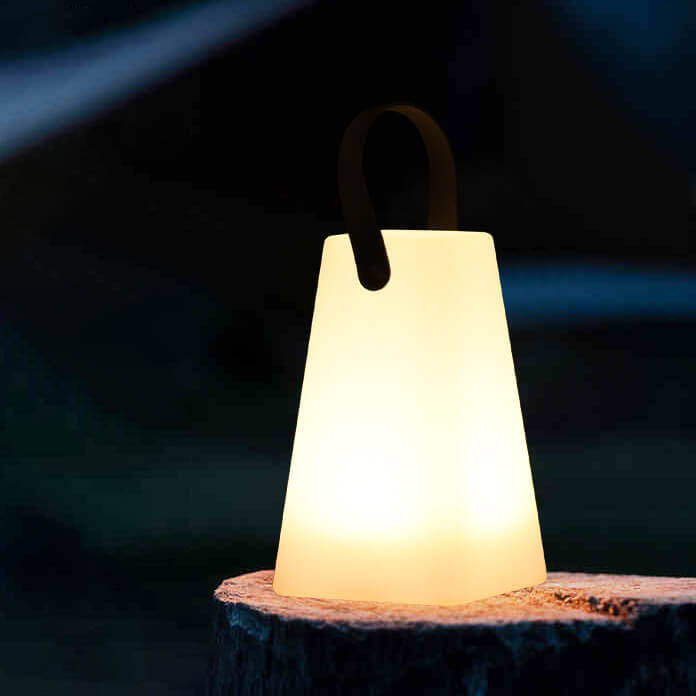 Moderne Enkelhet Plast Rund Kvadratisk Hånd LED Bordlampe For Utendørs Terrasse | Luvikno