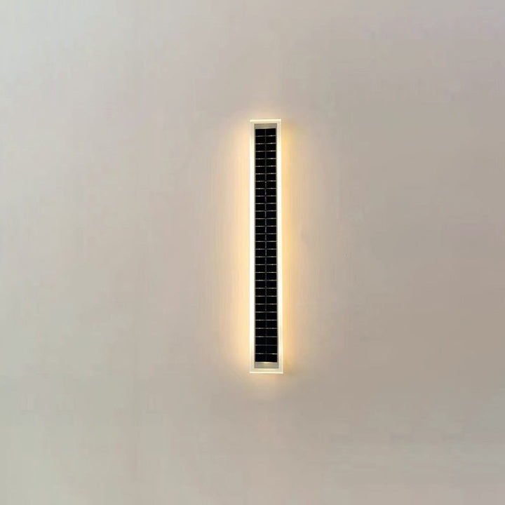Minimalist Utendørs Solrektangulær Strip Vanntett Patio LED Vegglampe | Luvikno